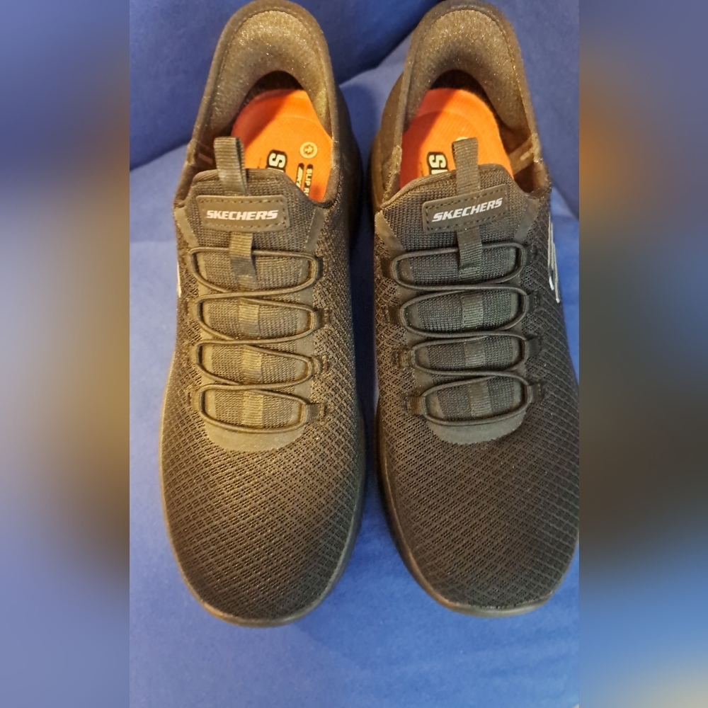 Skechers Slip Ins Black Athletic Shoes